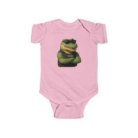 Agent Gardo Alligator Alcatraz Baby Onesie - Vegan Gator Bodysuit - Gatortraz