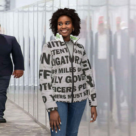 Alligator Alcatraz Sign Women's Puffer Jacket - Unique Vegan Gator Law Abiding Statement - Gatortraz
