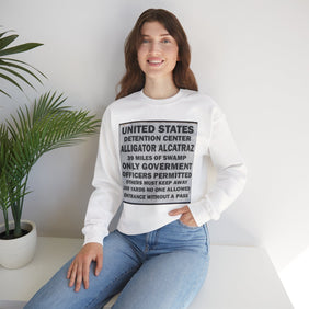 Vintage Alligator Alcatraz sign crewneck sweatshirt - retro prison theme apparel