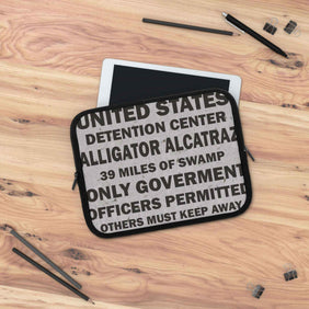 Alligator Alcatraz Sign Laptop Sleeve | Unique X/S Tech Accessory - Gatortraz