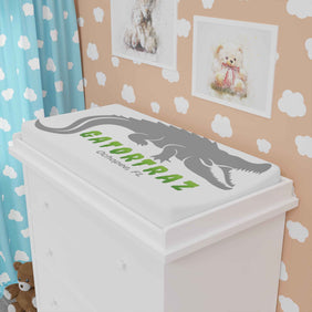 Grey Alcatraz Gator Changing Pad Cover, Nursery Décor - Gatortraz