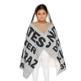Alligator Alcatraz Sign Grey Youth Towel - Fun Vegan Hooded Bathing Cloth - Gatortraz