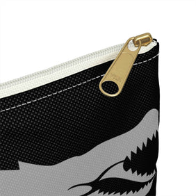 Alligator Alcatraz, Black Accessory Pouch, School, or Makeup, White Zipper - Gatortraz