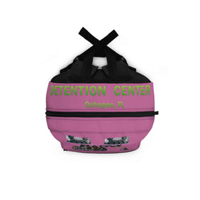 Pink Urban Backpack - ICE ICE BABY and Alligator Alcatraz Sign Design - Gatortraz