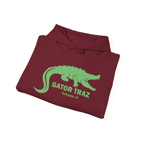 Unisex Heavy Blend™ Alligator Alcatraz, Green Hooded Vegan Casual Wear - Gatortraz