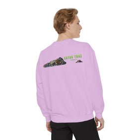 Unisex, Alligator Alcatraz, Green Sweatshirt, Vegan Gator Casual Streetwear, Trendy Climate Friendly Sweatshirt, Gift for Law Abiding Lovers, Perfect for Deportation, Comfort Wear for Bunk time! - Gatortraz