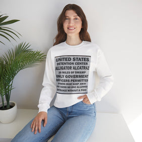 Vintage Alligator Alcatraz sign crewneck sweatshirt - retro prison theme apparel