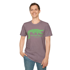 Unisex, Alligator Alcatraz, Green Short Sleeve Tee, Vegan Gator Casual Streetwear, Vintage Graphic Shirt, Gift for Law Abiding Lovers, Perfect for Deportation, Comfort Wear - Gatortraz