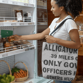 Alligator Alcatraz X/S Sign Tote Bag | Unique Gift Law Abiding Lovers, Perfect for Travelers, Beach Days, Books, Shopping, Self Deporting