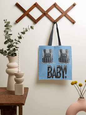 ICE ICE BABY!, Alligator Alcatraz Tote Bag | Unique Gift Law Abiding Lovers, Perfect for Travelers, Beach Days, Books, Shopping, Self Deporting