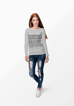 Unisex Alligator Alcatraz, Sign Long Sleeve Tee, Vegan Gator Casual Streetwear, Vintage Graphic Shirt, Gift for Law Abiding Lovers, Perfect for Deportation, Comfort Wear
