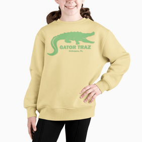 Unisex Alligator Alcatraz Green Sweatshirt, Vegan Gator Casual Streetwear, Trendy Climate Friendly Sweatshirt, Gift for Law Abiding Lovers, Perfect for Deportation, Comfort Wear for Bunk time!