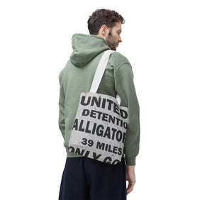 Alligator Alcatraz Sign, X/S, Tote Bag | Unique Gift