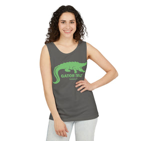 Unisex, Alligator Alcatraz, Green Tank Top Unique Vegan Gator Casual Summer Wear, Law Abiding Gifts, Environmentally Friendly Ventilation Style Top, Road Trip Essentials, Trendy Deportation Statement Wear - Gatortraz