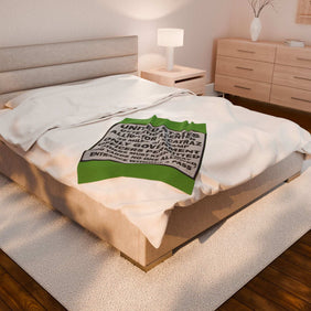Alligator Alcatraz Sign, Velveteen Plush Blanket, Cozy Throw for Home Decor, Perfect Gift for Nature Lovers, Unique Statement Piece