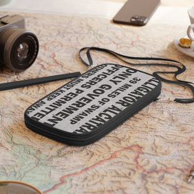 Alligator Alcatraz Sign, X/S, Passport Wallet, Vegan, Stylish Travel Organizer, Adventure Gift, Unique Self-Deportation Accessory, Perfect for Law Abiding Nature Lovers, Gatortraz.net Design