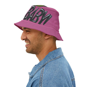ICE ICE BABY Pink Bucket Hat !, Alligator Alcatraz, X/S, – Unique Vegan Law-Abiding Accessory, Gifting, Outdoor Activities