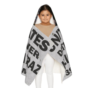 Alligator Alcatraz Sign, X/S, Black Youth Hooded Vegan Towel | Fun Bathing Cloth for Kids, Bath Time, Pool Days, Beach Trips, Unique Gift for Law Abiding kids, Deportation Decor for Little Alligator Alcatraz Detainees - Gatortraz