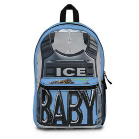 ICE ICE BABY!, Alligator Alcatraz, X/S, Lt Blue Urban Backpack for Trendy Self- Deporting Individuals, Gatortraz Design, Perfect for School, Travel, Gifts, Everyday Use
