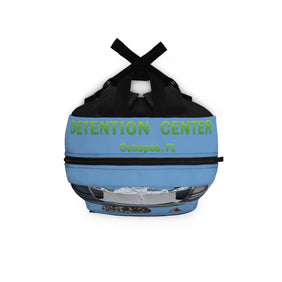 Blue and black bag with 'DETECTION CENTER Ochopee, FL' text on a white background