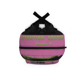 Pink and black bag with 'Detention Center Ochopee, FL' text on a white background