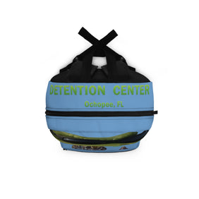 Blue and black bag with 'DETECTION CENTER Ochopee, FL' text on a white background
