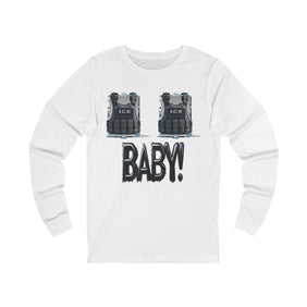 Unisex ICE ICE BABY!, Alligator Alcatraz Long Sleeve Tee, Vintage Graphic Shirt, Comfort Wear