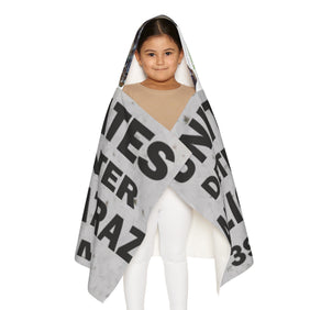 Alligator Alcatraz Sign, X/S, White Youth Hooded Vegan Towel | Fun Bathing Cloth for Kids, Bath Time, Pool Days, Beach Trips, Unique Gift for Law Abiding kids, Deportation Decor for Little Alligator Alcatraz Detainees - Gatortraz