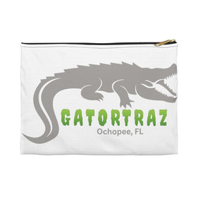 Alligator Alcatraz, White Accessory Pouch for Travel, School, or Makeup, Perfect for Animal Lovers, Gift for Nature Enthusiasts, GATORTRAZ